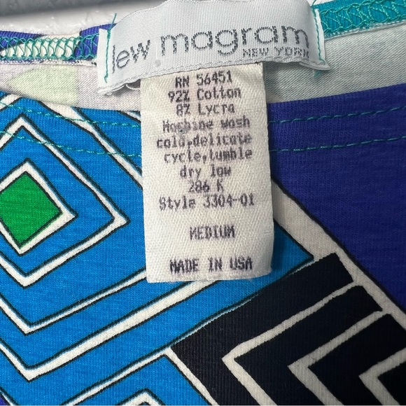 Vintage Geometric Colorful 90’s Dress in Blue and Purple - Picture 11 of 17